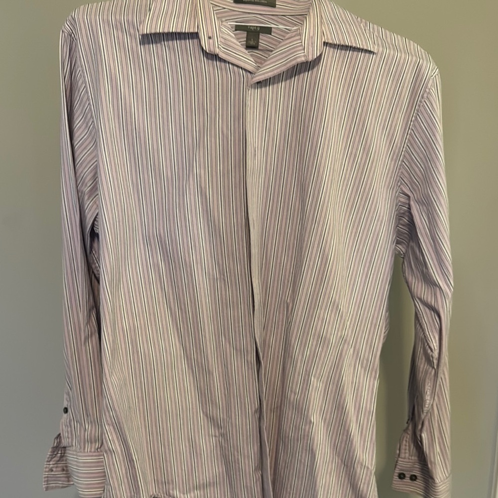 Apt. 9 Men's Purple Striped Dress Shirt
